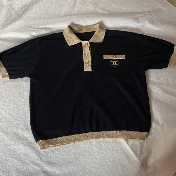 CHANEL SHORT SLEEVES SWEATER/TOP . - Picture 4 of 13